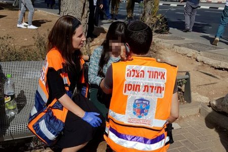 יחידת חוס"ן מטפלים בפיגוע בירושלים