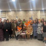 אלמנות ישראליות, בוגרות קורס מיזם "אמא" של איחוד הצלה בביקור אצל רעיית הנשיא